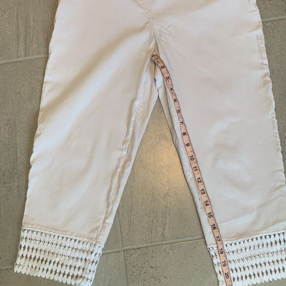 White Ankle Pants Size 10 Rachel Zoe - Picture 3 of 4